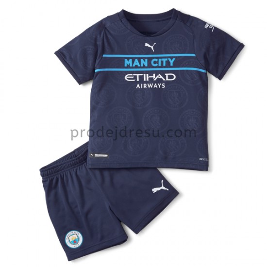 Manchester City Dresy Fotbal Dětský Alternativní 2021-2022 Krátký Rukáv