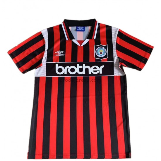 Manchester City Dresy Fotbal Retro Venkovní 1996 Krátký Rukáv