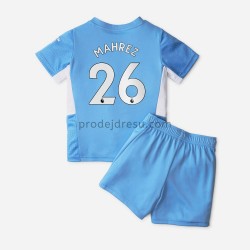 Manchester City Dresy Fotbal Riyad Mahrez 26 Dětský Domácí 2021-2022 Krátký Rukáv