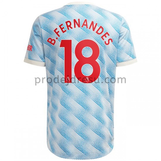 Manchester United Dresy Fotbal Bruno Fernandes 18 Venkovní 2021-2022 Krátký Rukáv
