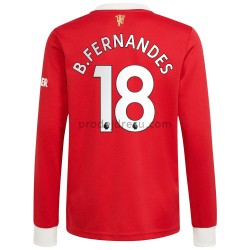 Manchester United Dresy Fotbal Bruno Fernandes 18 Domácí 2021-2022 Dlouhý Rukáv
