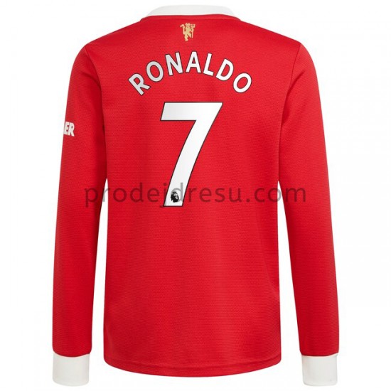 Manchester United Dresy Fotbal Cristiano Ronaldo 7 Domácí 2021-2022 Dlouhý Rukáv