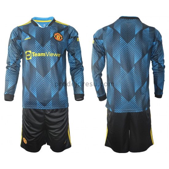 Manchester United Dresy Fotbal Dětský Alternativní 2021-2022 Dlouhý Rukáv