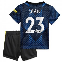 Manchester United Dresy Fotbal Luke Shaw 23 Dětský Alternativní 2021-2022 Krátký Rukáv