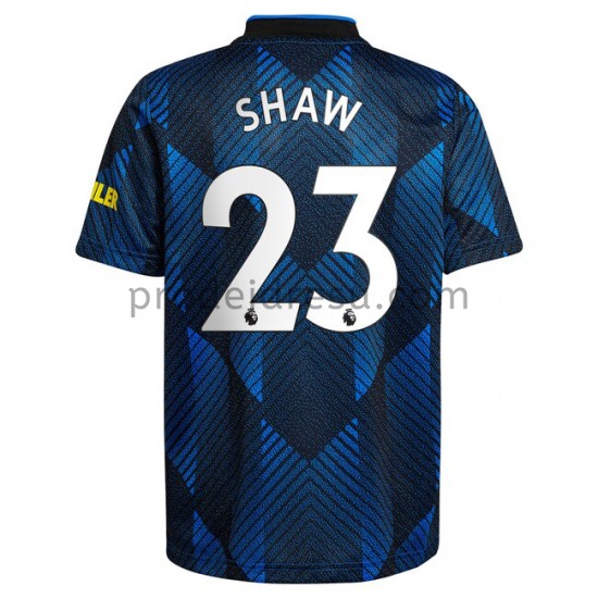 Manchester United Dresy Fotbal Luke Shaw 23 Alternativní 2021-2022 Krátký Rukáv