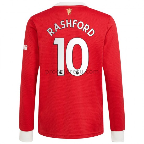 Manchester United Dresy Fotbal Marcus Rashford 10 Domácí 2021-2022 Dlouhý Rukáv