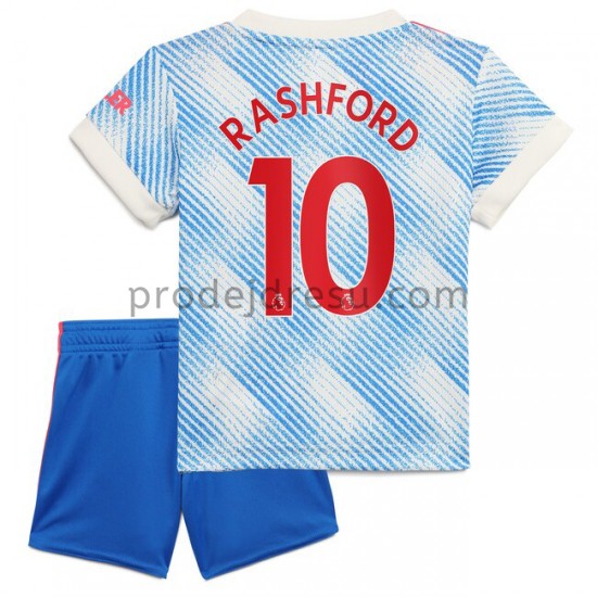 Manchester United Dresy Fotbal Marcus Rashford 10 Dětský Venkovní 2021-2022 Krátký Rukáv