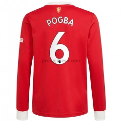 Manchester United Dresy Fotbal Paul Pogba 6 Domácí 2021-2022 Dlouhý Rukáv