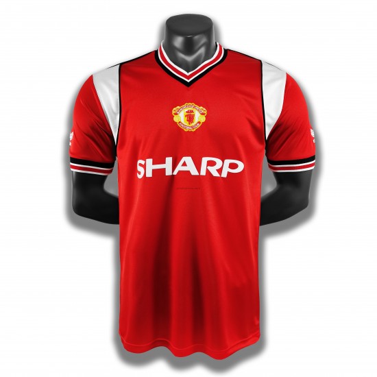 Manchester United Dresy Fotbal Retro Domácí 1985 Krátký Rukáv