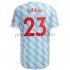 Manchester United Dresy Fotbal Shaw 23 Venkovní 2021-2022 Krátký Rukáv