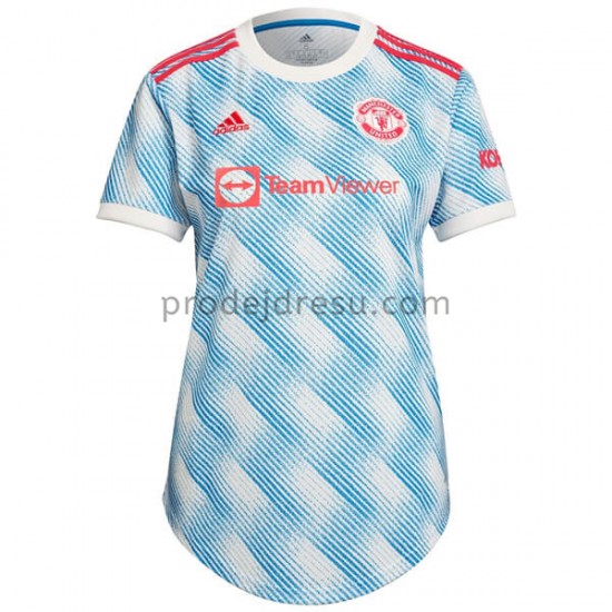 Manchester United Dresy Fotbal Žena Venkovní 2021-2022 Krátký Rukáv