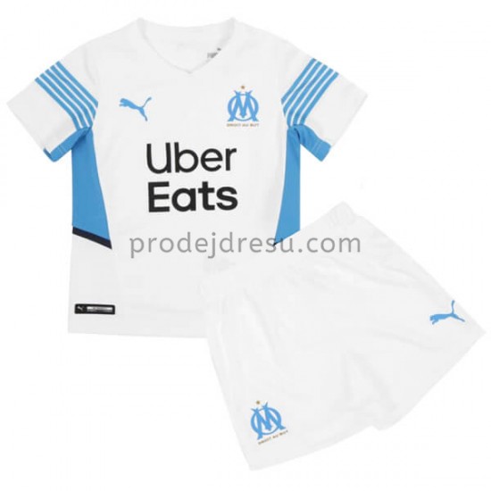 Olympique Marseille Dresy Fotbal Dětský Domácí 2021-2022 Krátký Rukáv