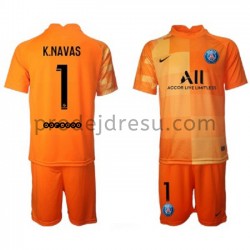 Paris Saint-Germain Dresy Fotbal Brankářské Keylor Navas 1 Dětský Domácí 2021-2022 Krátký Rukáv