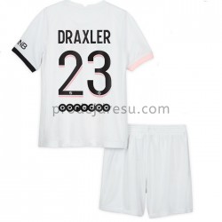 Paris Saint-Germain Dresy Fotbal Julian Draxler 23 Dětský Venkovní 2021-2022 Krátký Rukáv