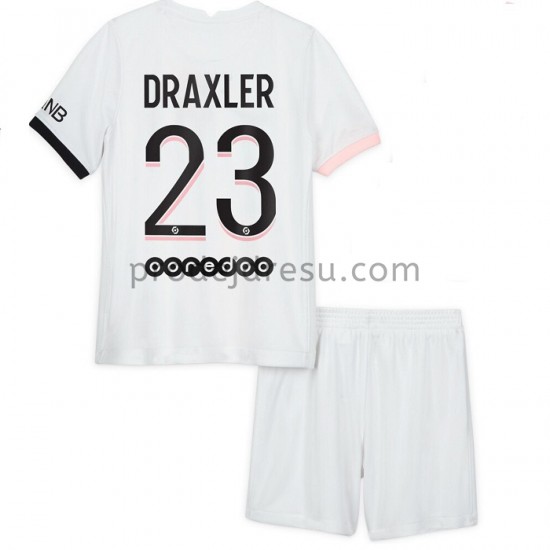 Paris Saint-Germain Dresy Fotbal Julian Draxler 23 Dětský Venkovní 2021-2022 Krátký Rukáv
