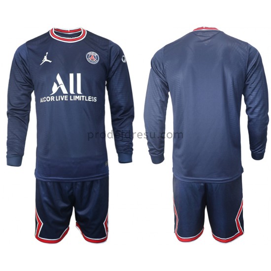 Paris Saint-Germain Dresy Fotbal Dětský Domácí 2021-2022 Dlouhý Rukáv