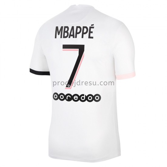 Paris Saint-Germain Dresy Fotbal Kylian Mbappé 7 Venkovní 2021-2022 Krátký Rukáv
