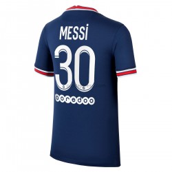 Paris Saint-Germain Dresy Fotbal Lionel Messi 30 Domácí 2021-2022 Krátký Rukáv