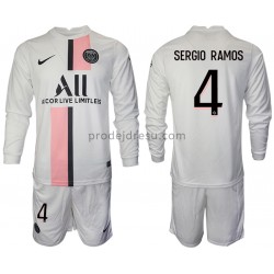 Paris Saint-Germain Dresy Fotbal Sergio Ramos 4 Dětský Venkovní 2021-2022 Dlouhý Rukáv