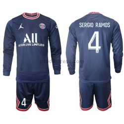 Paris Saint-Germain Dresy Fotbal Sergio Ramos 4 Dětský Domácí 2021-2022 Dlouhý Rukáv