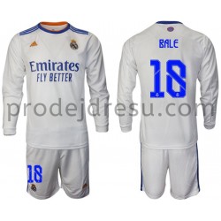 Real Madrid Dresy Fotbal Bale 18 Dětský Domácí 2021-2022 Dlouhý Rukáv
