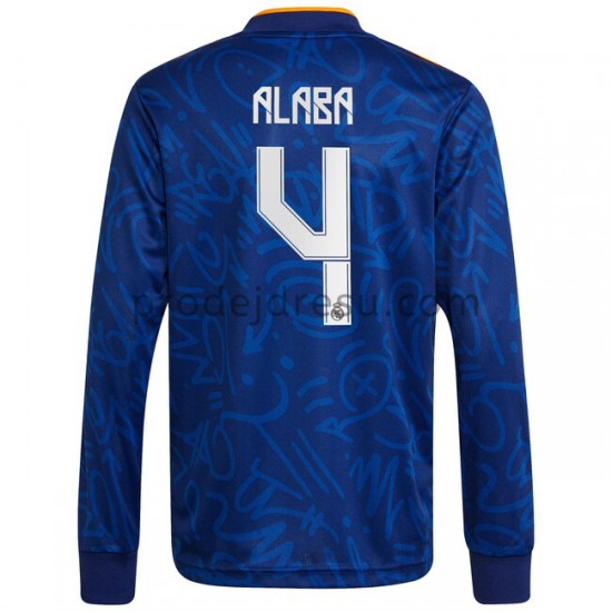 Real Madrid Dresy Fotbal David Alaba 4 Venkovní 2021-2022 Dlouhý Rukáv