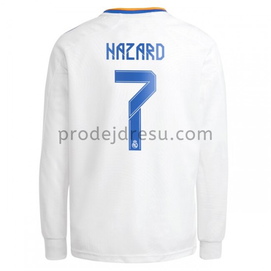 Real Madrid Dresy Fotbal Eden Hazard 7 Domácí 2021-2022 Dlouhý Rukáv