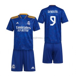 Real Madrid Dresy Fotbal Karim Benzema 9 Dětský Venkovní 2021-2022 Krátký Rukáv