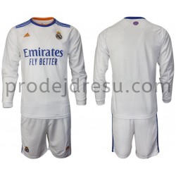 Real Madrid Dresy Fotbal Dětský Domácí 2021-2022 Dlouhý Rukáv
