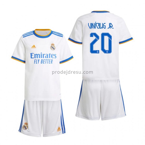 Real Madrid Dresy Fotbal Vinicius Junior 20 Dětský Domácí 2021-2022 Krátký Rukáv