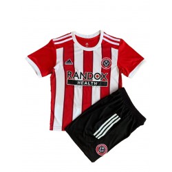 Sheffield United Dresy Fotbal Dětský Domácí 2021-2022 Krátký Rukáv