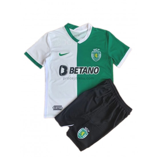Sporting CP Dresy Fotbal Dětský Stromp Domácí 2021-2022 Krátký Rukáv