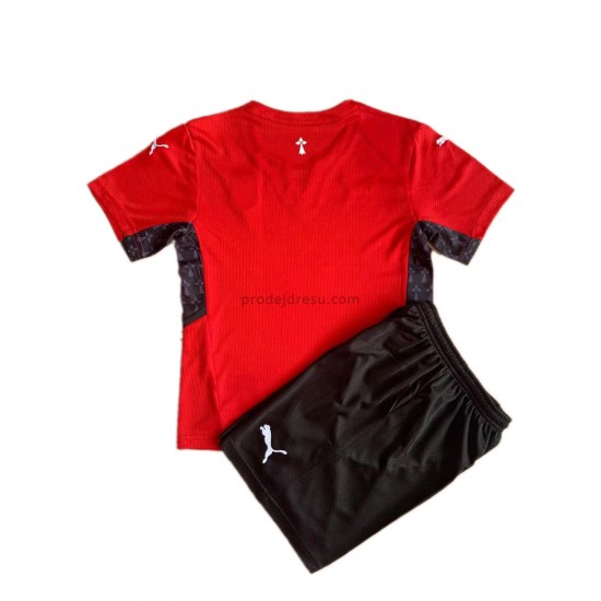 Stade Rennais Dresy Fotbal Dětský Domácí 2021-2022 Krátký Rukáv