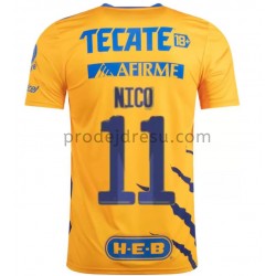 Tigres UANL Dresy Fotbal Nico Lopez 11 Domácí 2021-2022 Krátký Rukáv