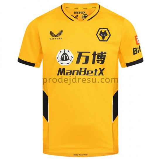 Wolverhampton Wanderers Dresy Fotbal Domácí 2021-2022 Krátký Rukáv