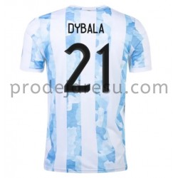 Argentina Dresy Fotbal Dybala 21 Domácí 2021 Krátký Rukáv