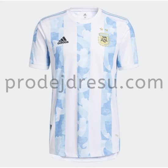 Argentina Dresy Fotbal Domácí 2021 Krátký Rukáv