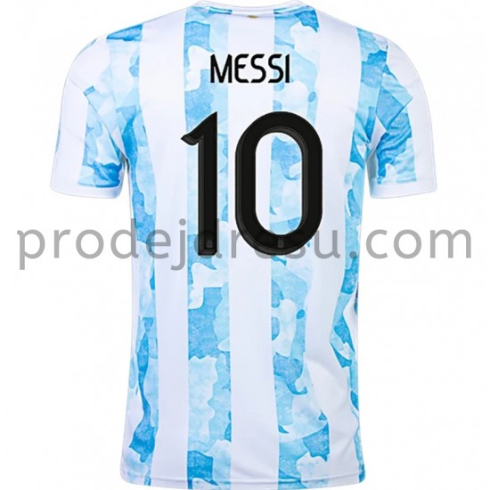 Argentina Dresy Fotbal Lionel Messi 10 Domácí 2021 Krátký Rukáv