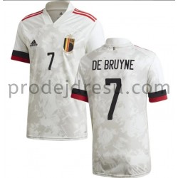 Belgie Dresy Fotbal De Bruyne 7 Venkovní ME 2020 Krátký Rukáv
