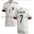 Belgie Dresy Fotbal De Bruyne 7 Venkovní ME 2020 Krátký Rukáv