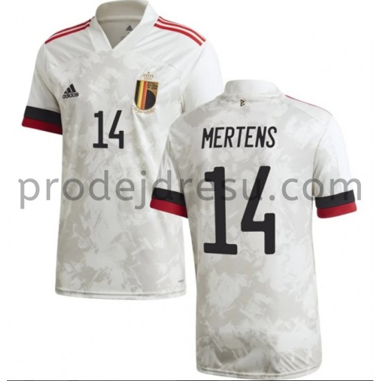 Belgie Dresy Fotbal Mertens 14 Venkovní ME 2020 Krátký Rukáv
