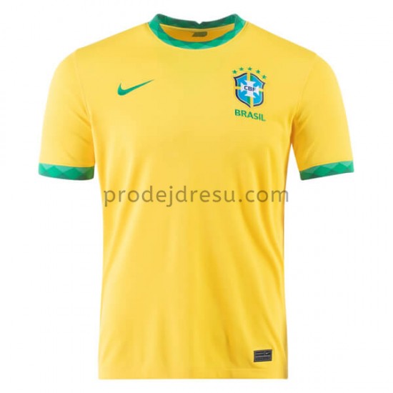Brazílie Dresy Fotbal Domácí 2020-2021 Krátký Rukáv