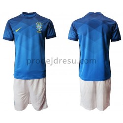 Brazílie Dresy Fotbal Dětský Venkovní 2020-2021 Krátký Rukáv