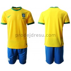 Brazílie Dresy Fotbal Dětský Domácí 2020-2021 Krátký Rukáv