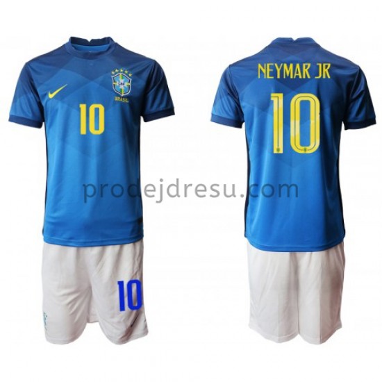 Brazílie Dresy Fotbal Neymar JR 10 Dětský Venkovní 2020-2021 Krátký Rukáv