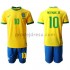 Brazílie Dresy Fotbal Neymar JR 10 Dětský Domácí 2020-2021 Krátký Rukáv