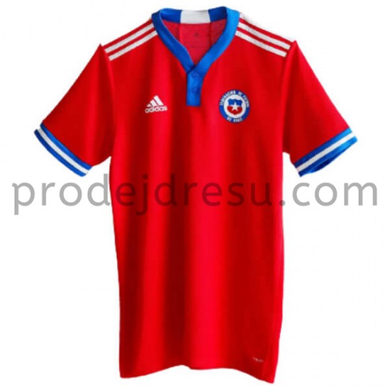 Chile Dresy Fotbal Domácí 2021 Krátký Rukáv