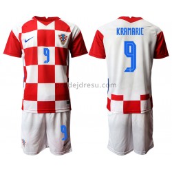 Chorvatsko Dresy Fotbal Andrej Kramaric 9 Dětský Domácí ME 2020 Krátký Rukáv