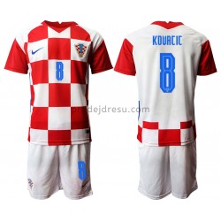 Chorvatsko Dresy Fotbal Mateo Kovacic 8 Dětský Domácí ME 2020 Krátký Rukáv