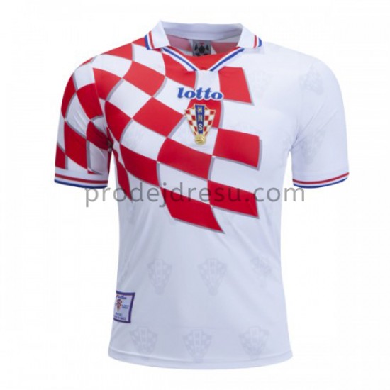 Chorvatsko Dresy Fotbal Retro Domácí 1998 Krátký Rukáv